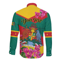 Personalized Grenada Independence Day 1974 Long Sleeve Button Shirt La Gwinad Dove Armadillo Together - Wonder Print Shop