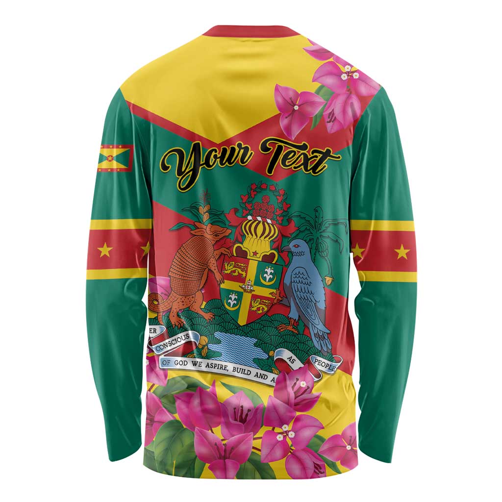 Personalized Grenada Independence Day 1974 Long Sleeve Shirt La Gwinad Dove Armadillo Together - Wonder Print Shop