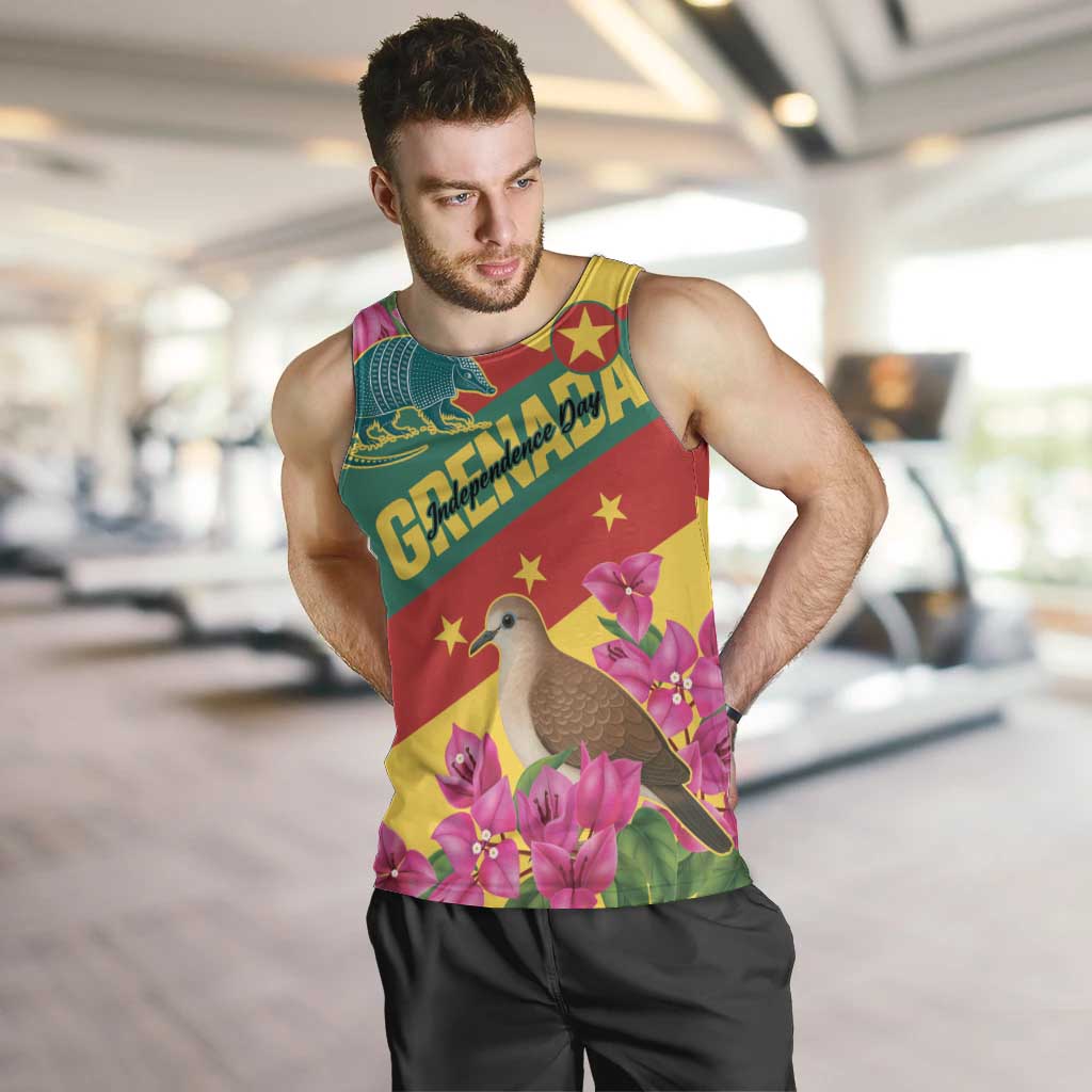 Personalized Grenada Independence Day 1974 Men Tank Top La Gwinad Dove Armadillo Together - Wonder Print Shop