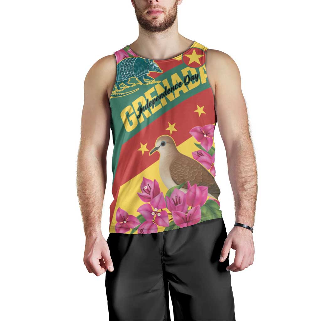 Personalized Grenada Independence Day 1974 Men Tank Top La Gwinad Dove Armadillo Together - Wonder Print Shop