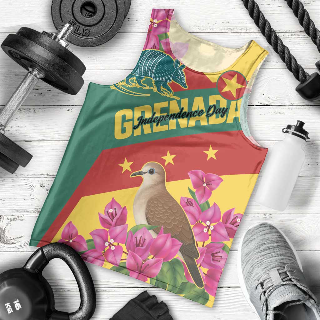 Personalized Grenada Independence Day 1974 Men Tank Top La Gwinad Dove Armadillo Together - Wonder Print Shop