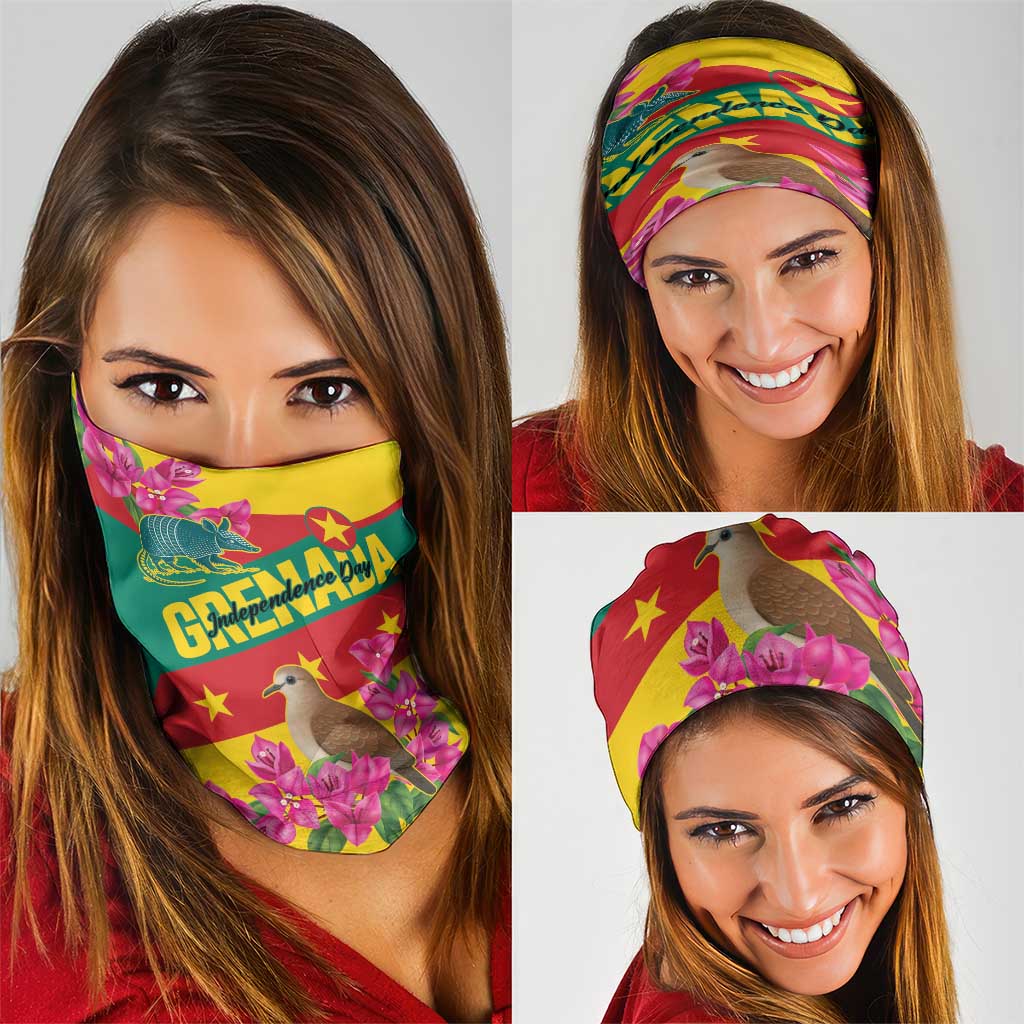 Grenada Independence Day 1974 Neck Gaiter La Gwinad Dove Armadillo Together - Wonder Print Shop