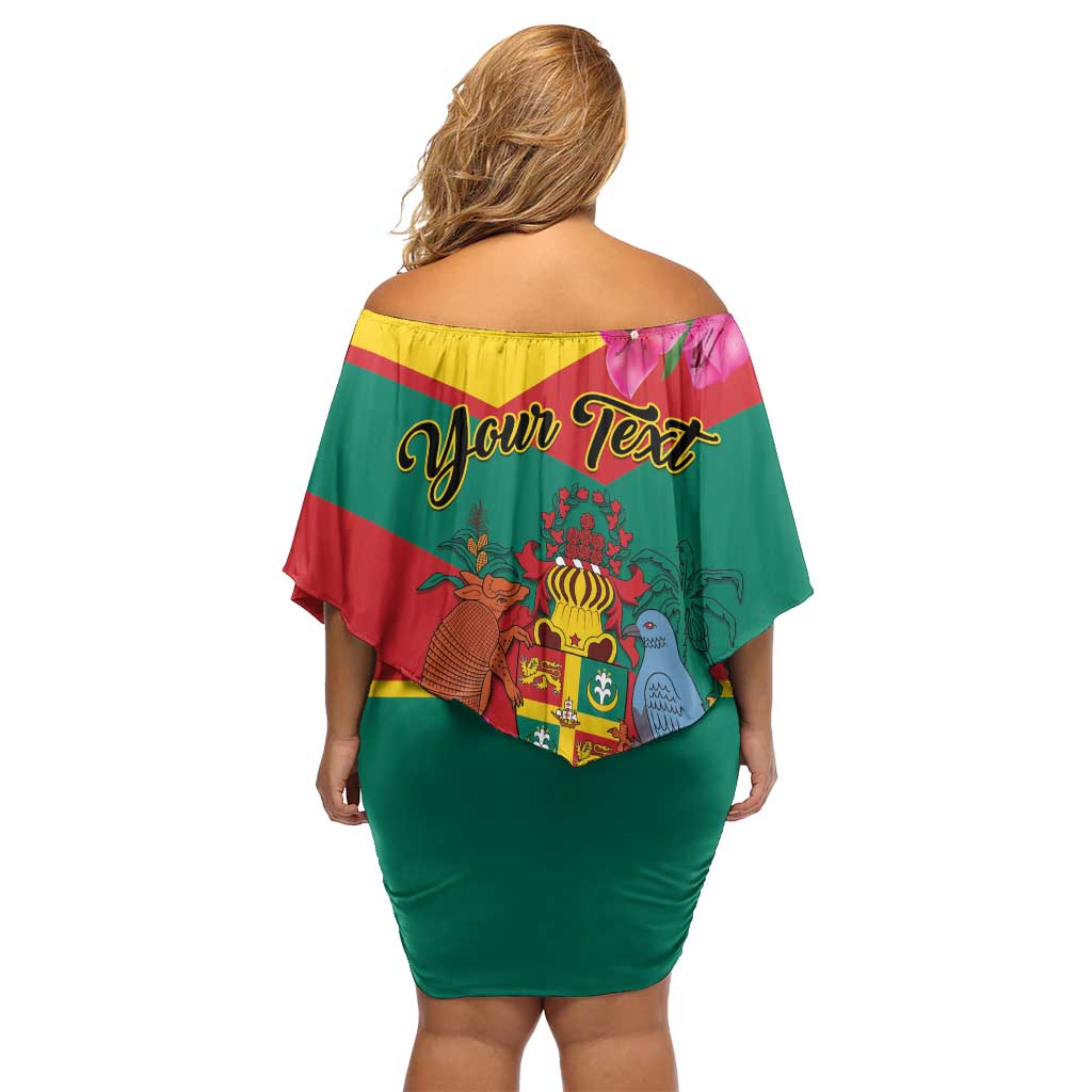Personalized Grenada Independence Day 1974 Off Shoulder Short Dress La Gwinad Dove Armadillo Together - Wonder Print Shop