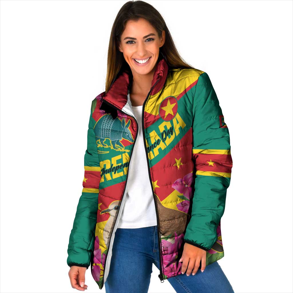 Personalized Grenada Independence Day 1974 Padded Jacket La Gwinad Dove Armadillo Together - Wonder Print Shop