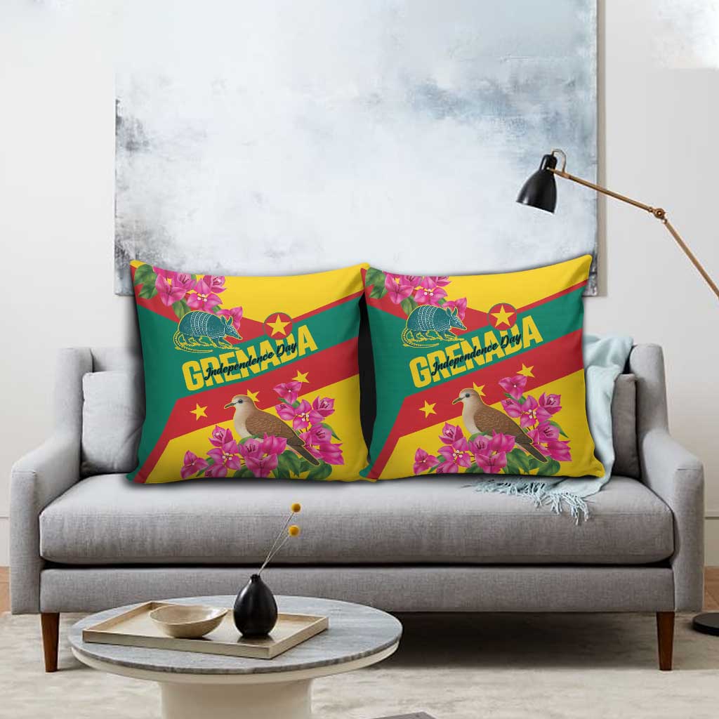 Grenada Independence Day 1974 Pillow Cover La Gwinad Dove Armadillo Together - Wonder Print Shop