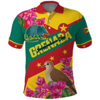 Personalized Grenada Independence Day 1974 Polo Shirt La Gwinad Dove Armadillo Together - Wonder Print Shop