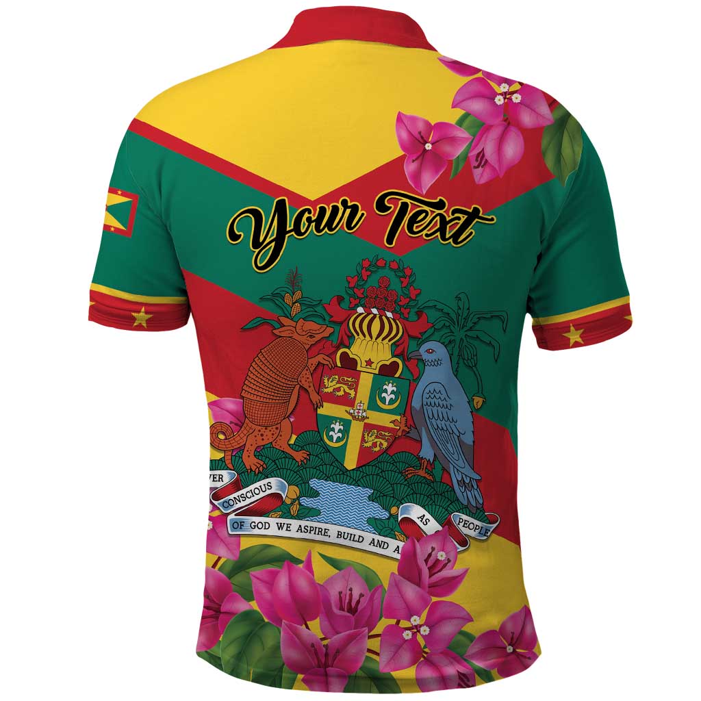Personalized Grenada Independence Day 1974 Polo Shirt La Gwinad Dove Armadillo Together - Wonder Print Shop
