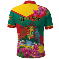 Personalized Grenada Independence Day 1974 Polo Shirt La Gwinad Dove Armadillo Together - Wonder Print Shop