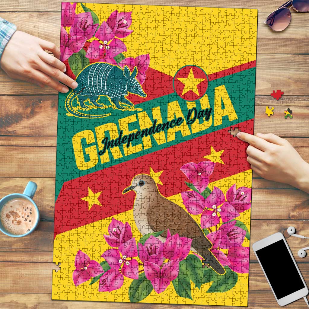 Grenada Independence Day 1974 Puzzle La Gwinad Dove Armadillo Together - Wonder Print Shop