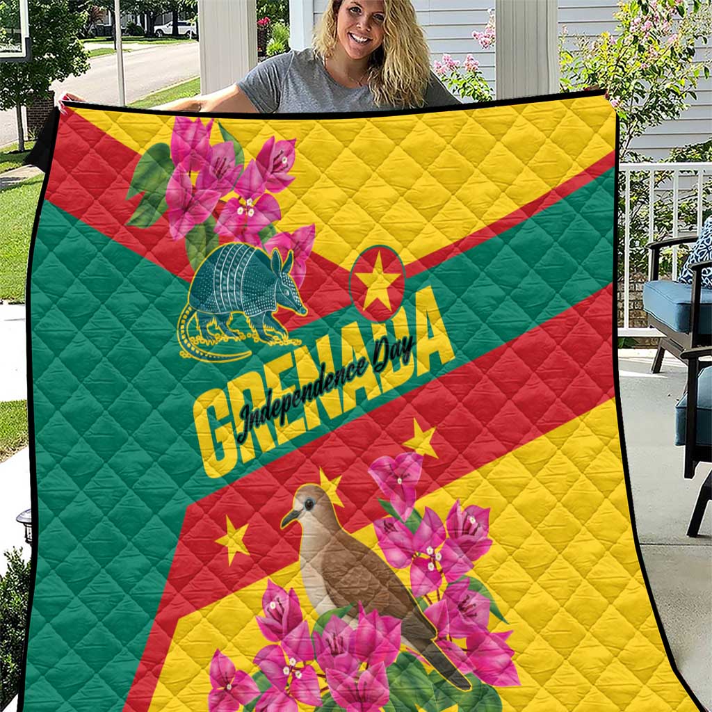 Grenada Independence Day 1974 Quilt La Gwinad Dove Armadillo Together - Wonder Print Shop