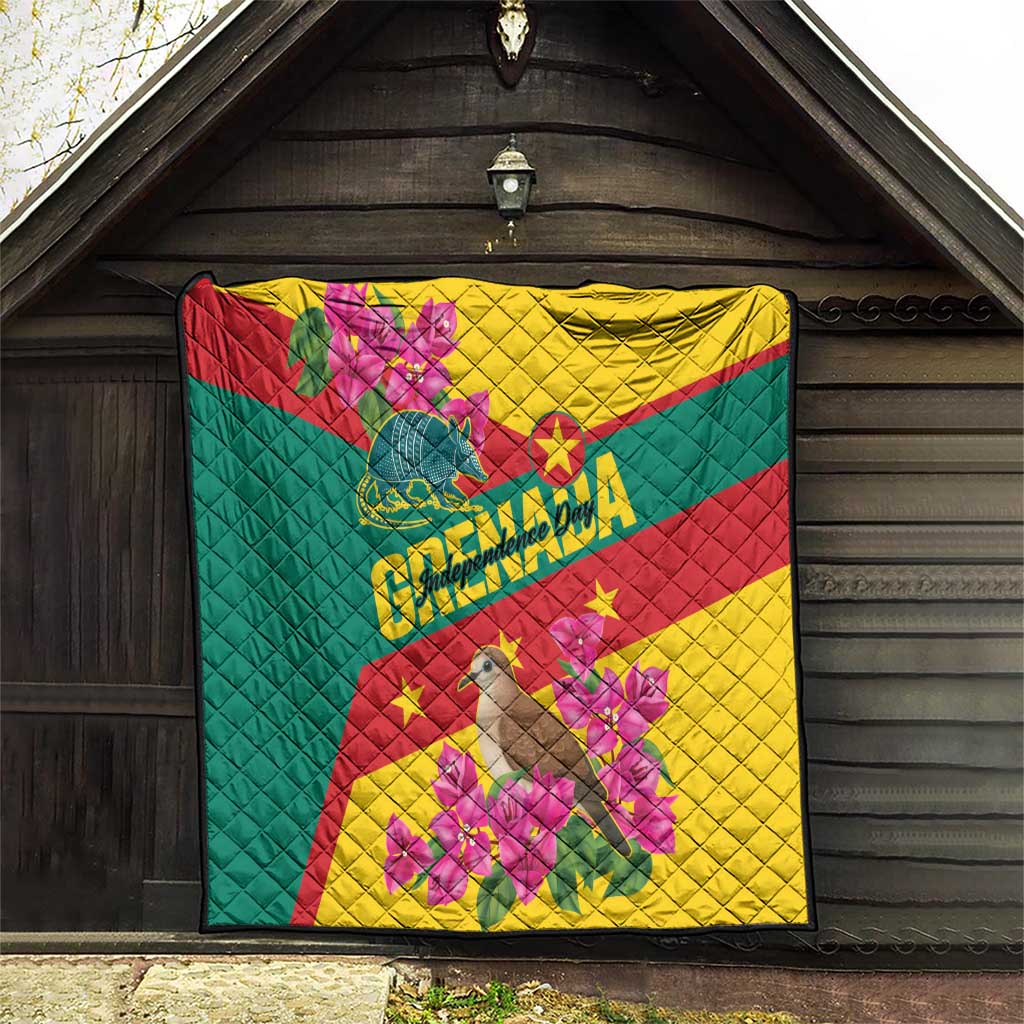 Grenada Independence Day 1974 Quilt La Gwinad Dove Armadillo Together - Wonder Print Shop