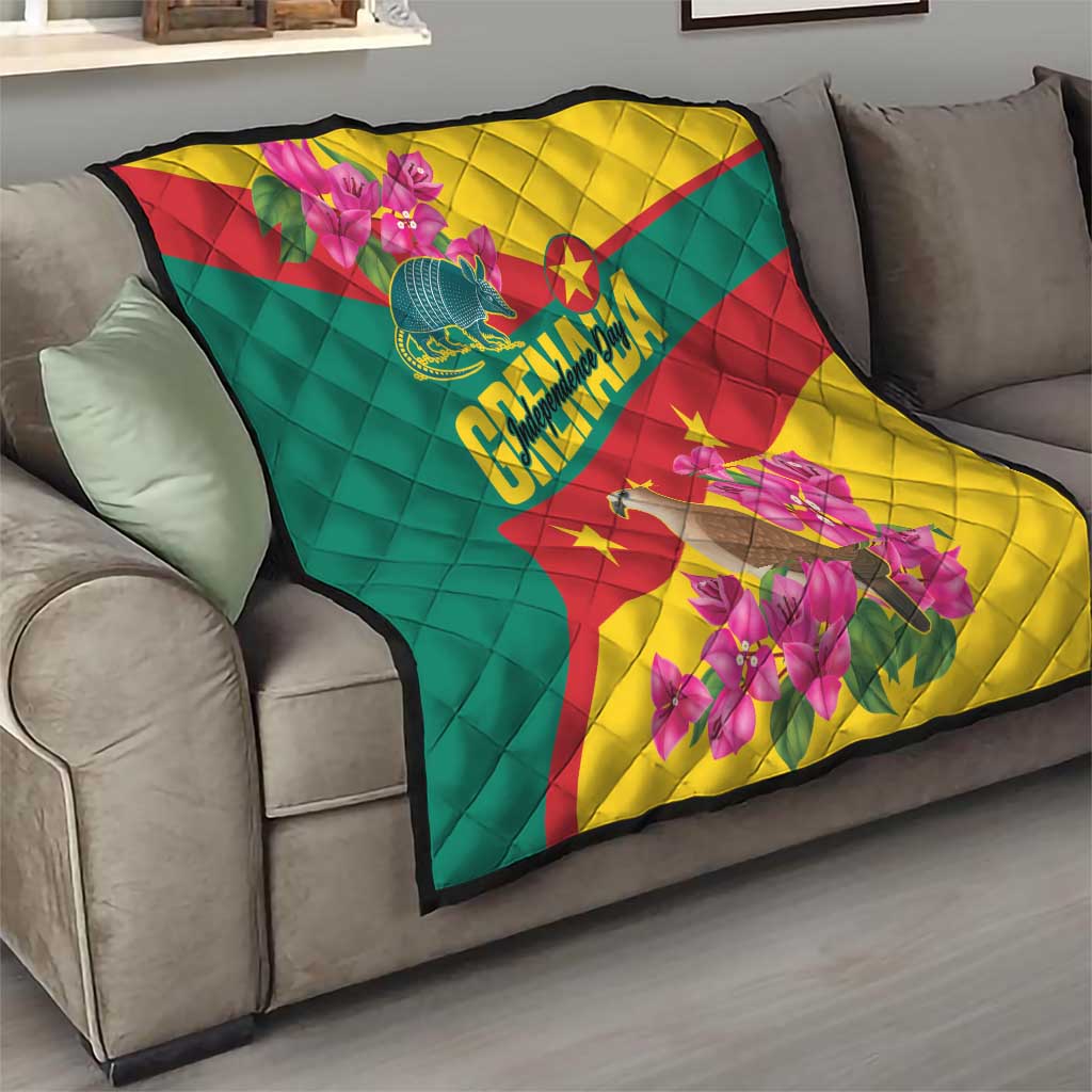 Grenada Independence Day 1974 Quilt La Gwinad Dove Armadillo Together - Wonder Print Shop