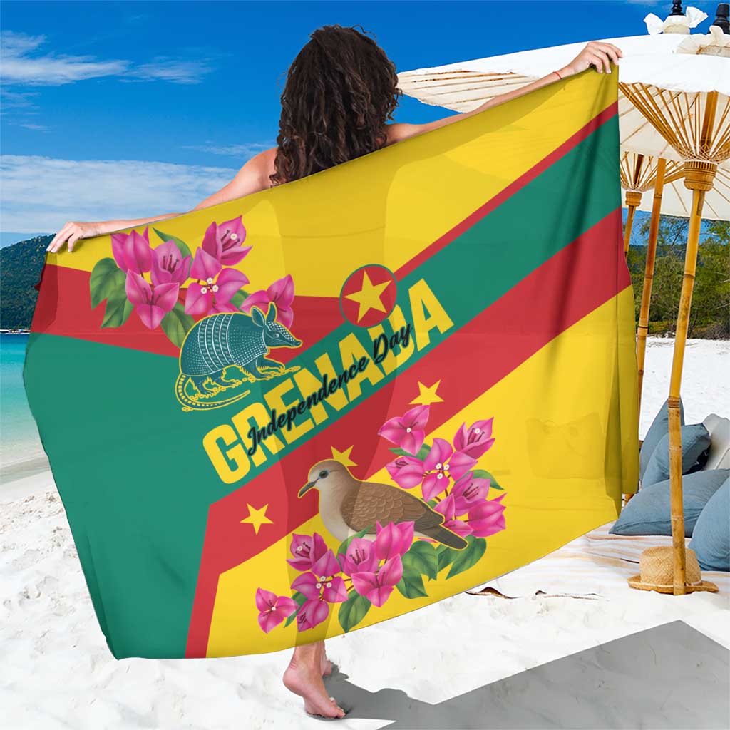 Grenada Independence Day 1974 Sarong La Gwinad Dove Armadillo Together - Wonder Print Shop