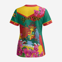 Personalized Grenada Independence Day 1974 Scrub Top La Gwinad Dove Armadillo Together - Wonder Print Shop