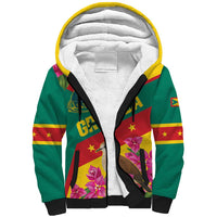 Personalized Grenada Independence Day 1974 Sherpa Hoodie La Gwinad Dove Armadillo Together - Wonder Print Shop
