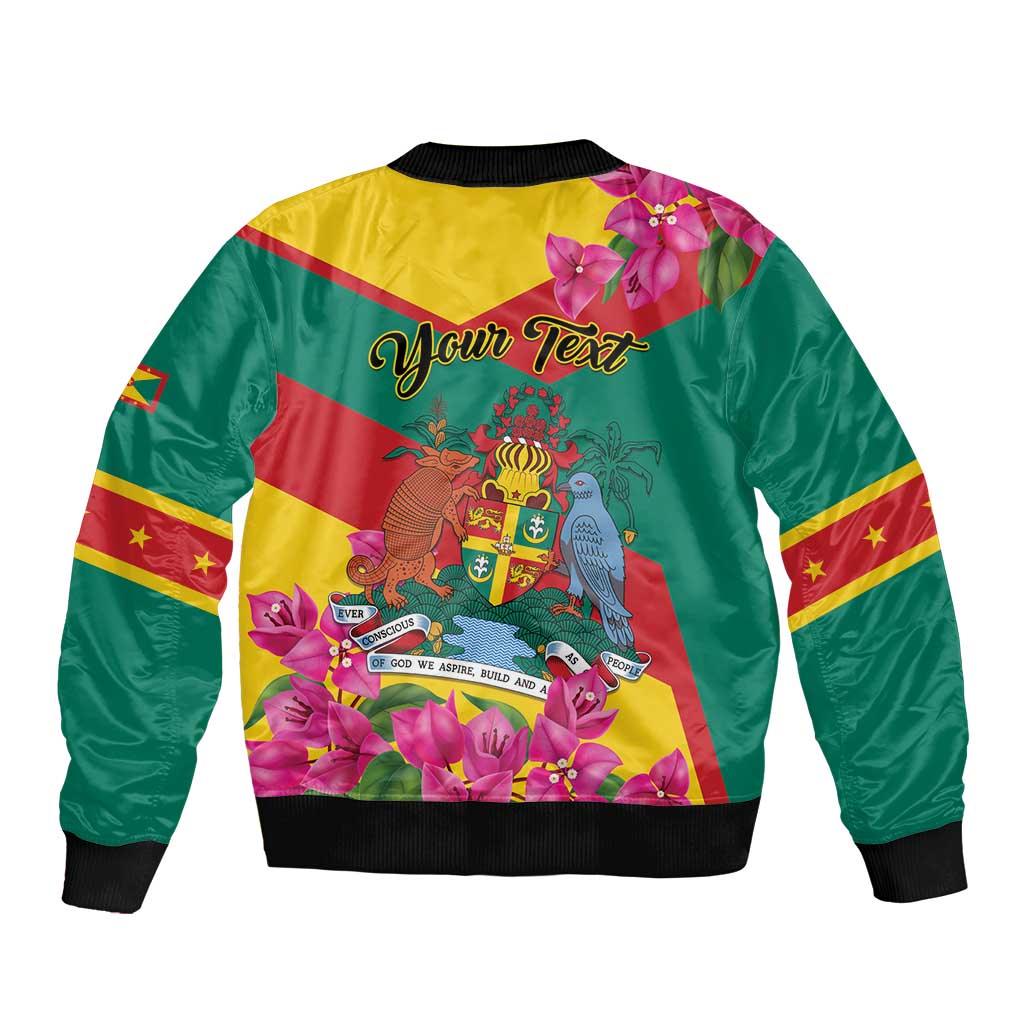 Personalized Grenada Independence Day 1974 Sleeve Zip Bomber Jacket La Gwinad Dove Armadillo Together - Wonder Print Shop