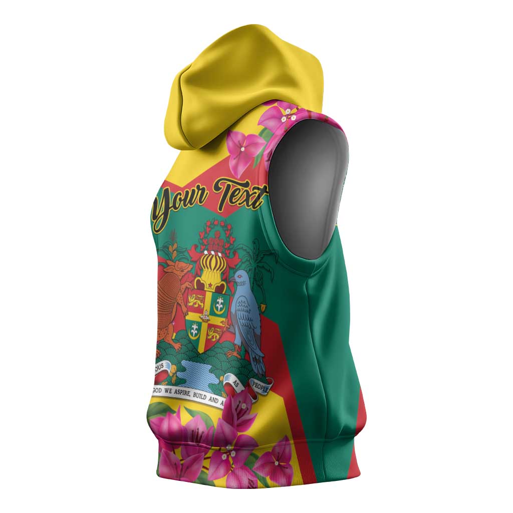 Personalized Grenada Independence Day 1974 Sleeveless Hoodie La Gwinad Dove Armadillo Together - Wonder Print Shop
