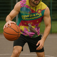 Personalized Grenada Independence Day 1974 Sleeveless Hoodie La Gwinad Dove Armadillo Together - Wonder Print Shop