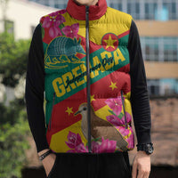 Personalized Grenada Independence Day 1974 Sleeveless Puffer Jacket La Gwinad Dove Armadillo Together - Wonder Print Shop