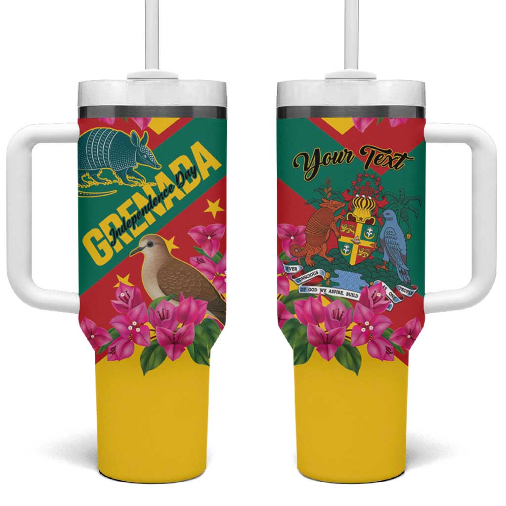 Personalized Grenada Independence Day 1974 Tumbler With Handle La Gwinad Dove Armadillo Together - Wonder Print Shop