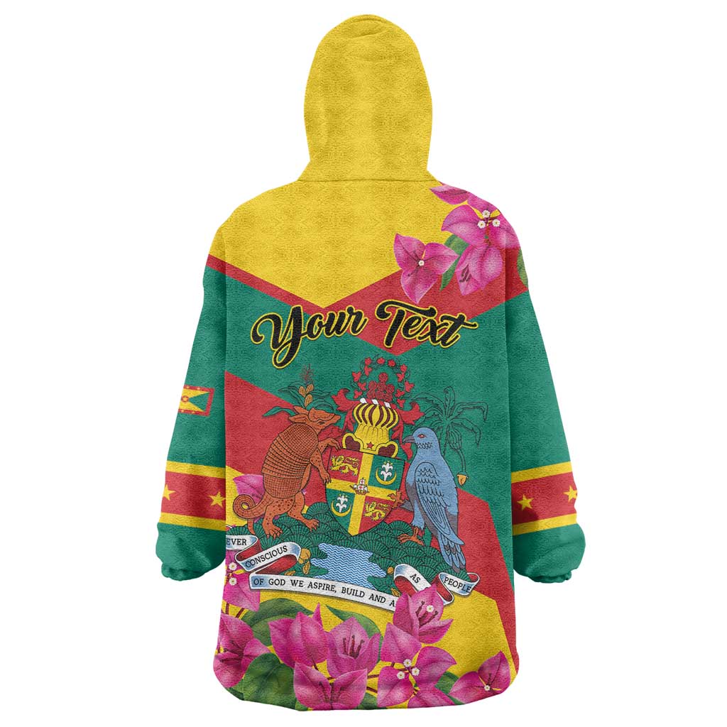 Personalized Grenada Independence Day 1974 Wearable Blanket Hoodie La Gwinad Dove Armadillo Together - Wonder Print Shop