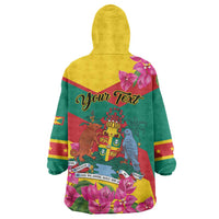 Personalized Grenada Independence Day 1974 Wearable Blanket Hoodie La Gwinad Dove Armadillo Together - Wonder Print Shop