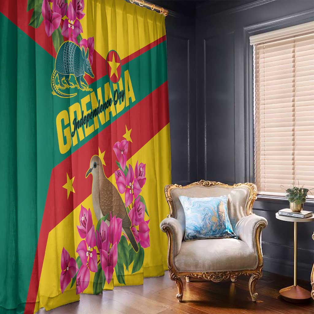 Grenada Independence Day 1974 Window Curtain La Gwinad Dove Armadillo Together - Wonder Print Shop