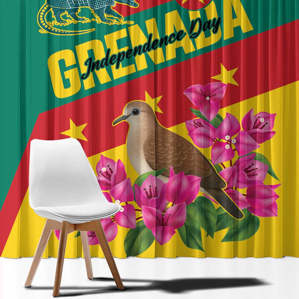 Grenada Independence Day 1974 Window Curtain La Gwinad Dove Armadillo Together - Wonder Print Shop