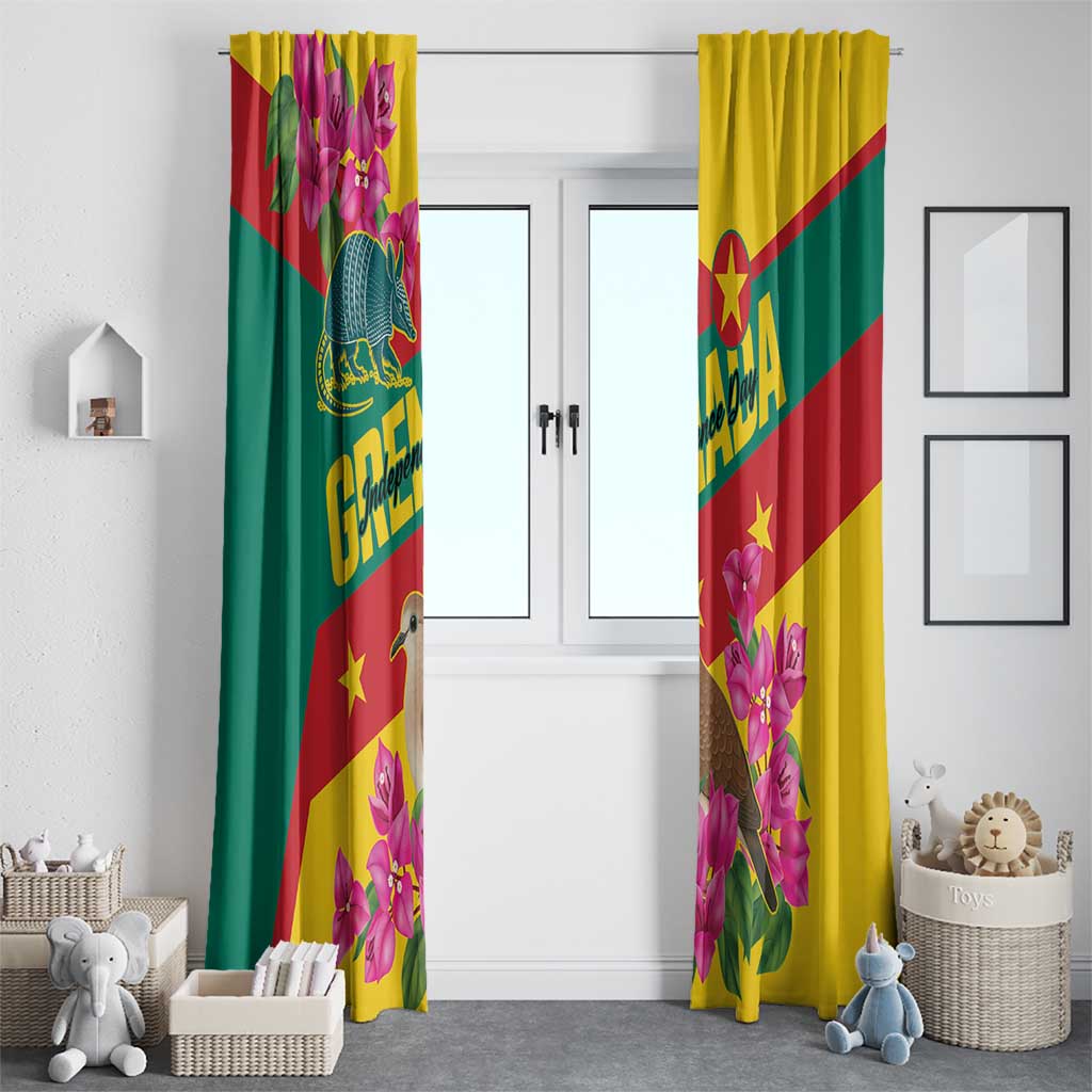 Grenada Independence Day 1974 Window Curtain La Gwinad Dove Armadillo Together - Wonder Print Shop