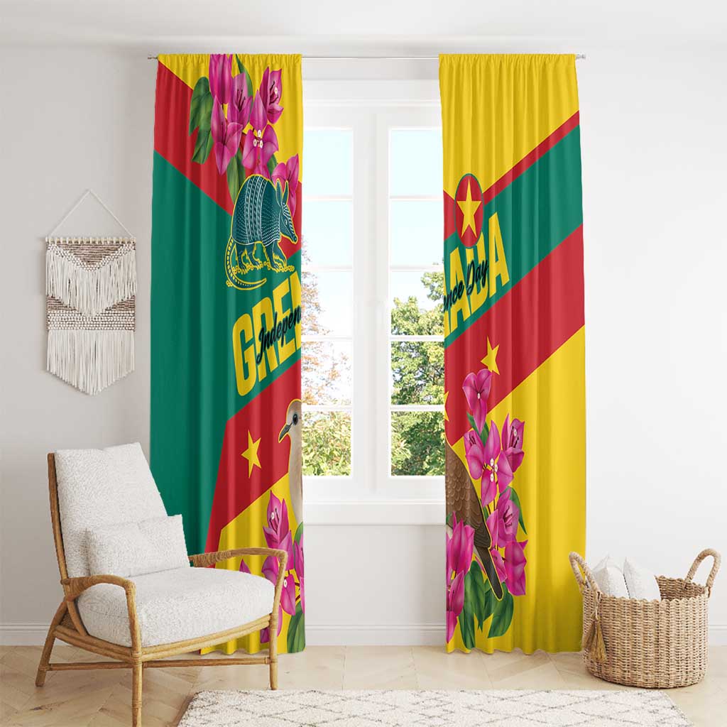 Grenada Independence Day 1974 Window Curtain La Gwinad Dove Armadillo Together - Wonder Print Shop