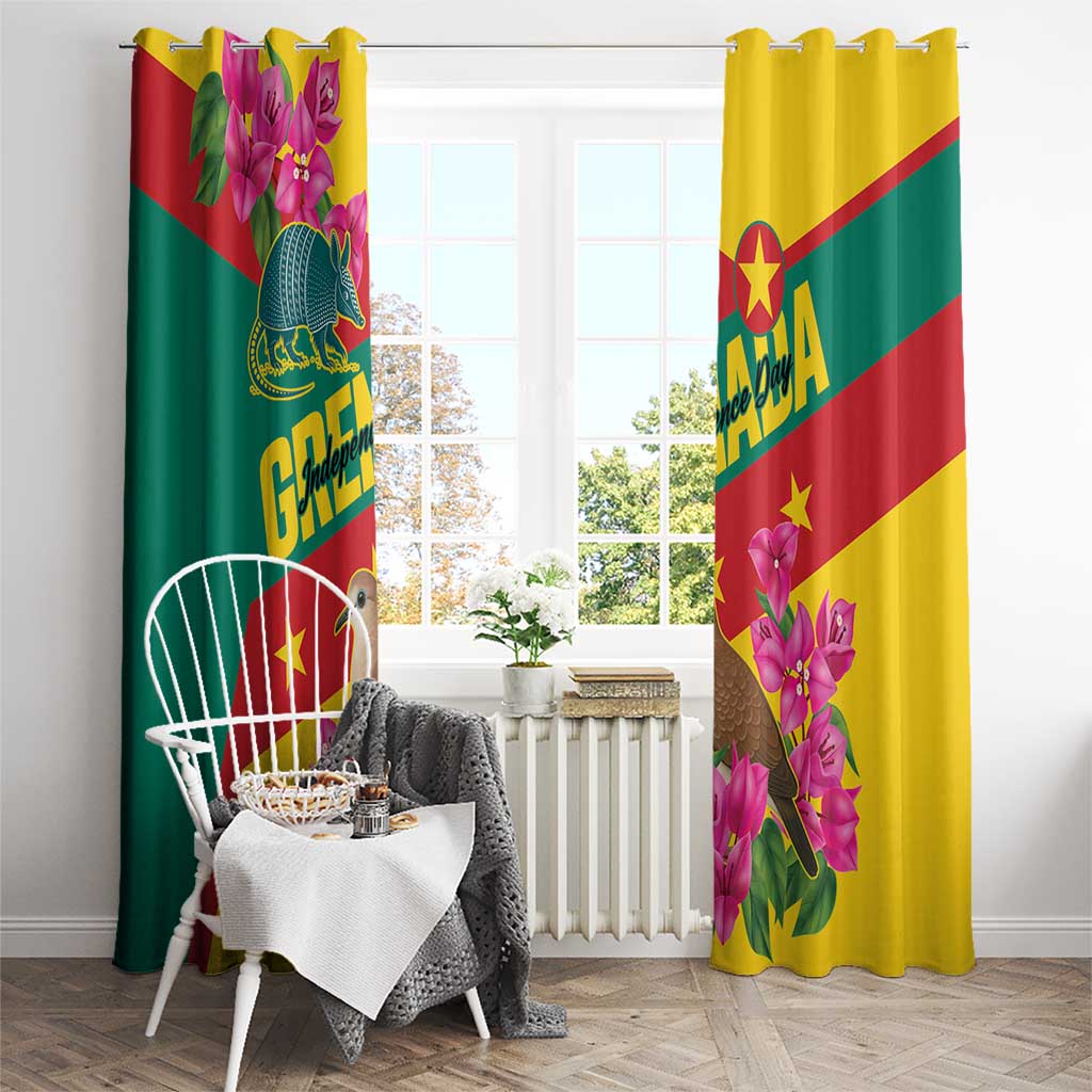 Grenada Independence Day 1974 Window Curtain La Gwinad Dove Armadillo Together - Wonder Print Shop