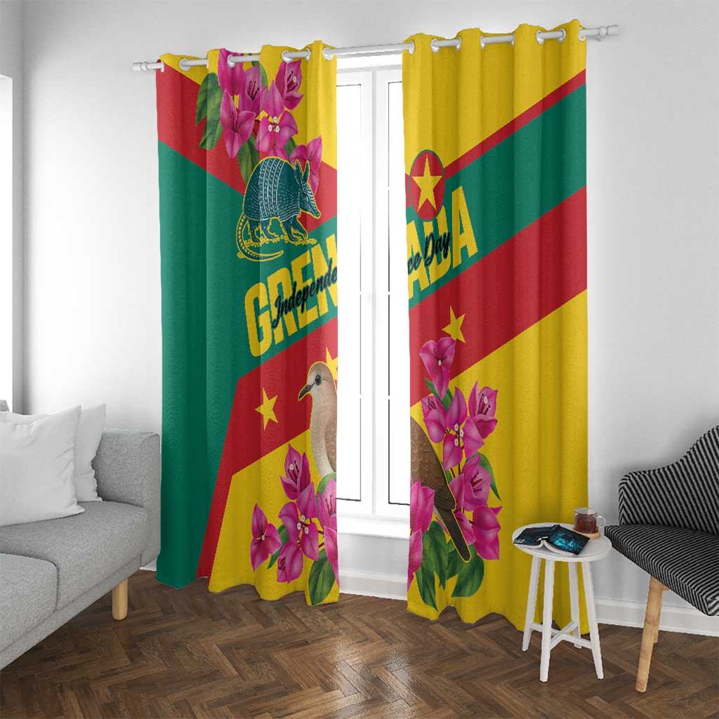 Grenada Independence Day 1974 Window Curtain La Gwinad Dove Armadillo Together - Wonder Print Shop
