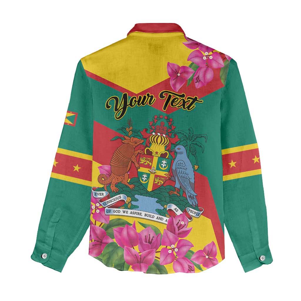 Personalized Grenada Independence Day 1974 Women Casual Shirt La Gwinad Dove Armadillo Together - Wonder Print Shop
