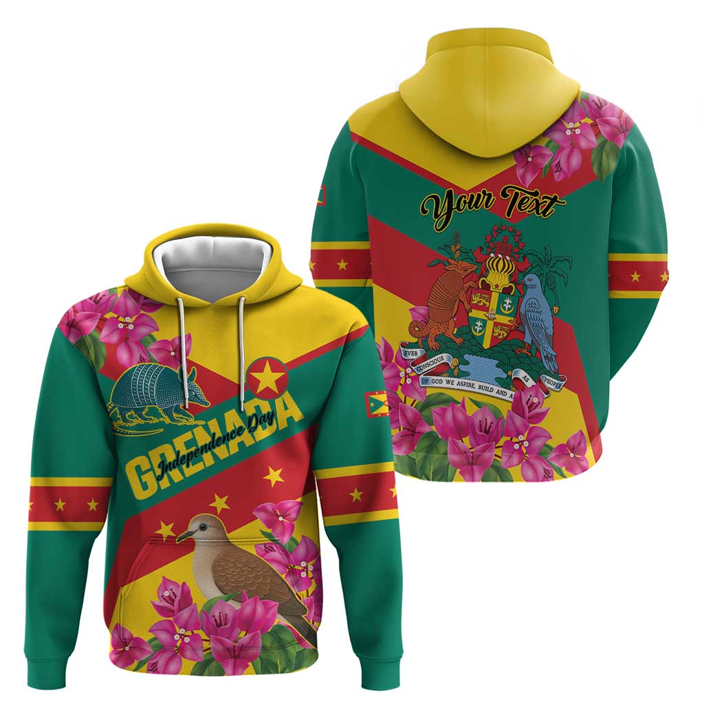 Personalized Grenada Independence Day 1974 Zip Hoodie La Gwinad Dove Armadillo Together - Wonder Print Shop