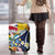 Turks and Caicos Islands Luggage Cover Coat Of Arms Tropical Flowers