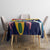 Turks and Caicos Islands Tablecloth Coat Of Arms Tropical Flowers