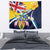 Turks and Caicos Islands Tapestry Coat Of Arms Tropical Flowers