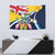 Turks and Caicos Islands Tapestry Coat Of Arms Tropical Flowers