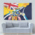 Turks and Caicos Islands Tapestry Coat Of Arms Tropical Flowers