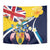 Turks and Caicos Islands Tapestry Coat Of Arms Tropical Flowers