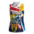 Personalised Turks and Caicos Islands Women Sleeveless Polo Shirt Coat Of Arms Tropical Flowers
