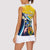 Personalised Turks and Caicos Islands Women Sleeveless Polo Shirt Coat Of Arms Tropical Flowers