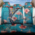 Turks and Caicos Islands Flamingo Back Car Seat Cover Zipper Stylized