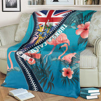 Turks and Caicos Islands Flamingo Blanket Zipper Stylized