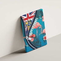 Turks and Caicos Islands Flamingo Canvas Wall Art Zipper Stylized