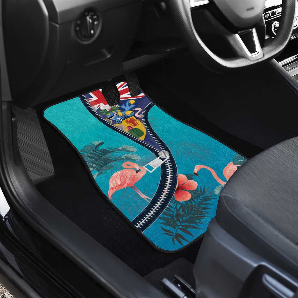 Turks and Caicos Islands Flamingo Car Mats Zipper Stylized