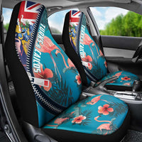 Turks and Caicos Islands Flamingo Car Seat Cover Zipper Stylized
