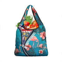 Turks and Caicos Islands Flamingo Grocery Bag Zipper Stylized