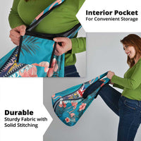 Turks and Caicos Islands Flamingo Grocery Bag Zipper Stylized