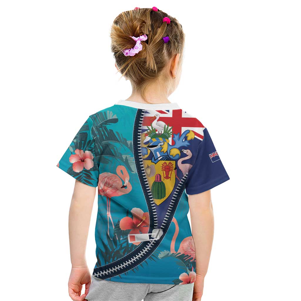 Turks and Caicos Islands Flamingo Kid T Shirt Zipper Stylized